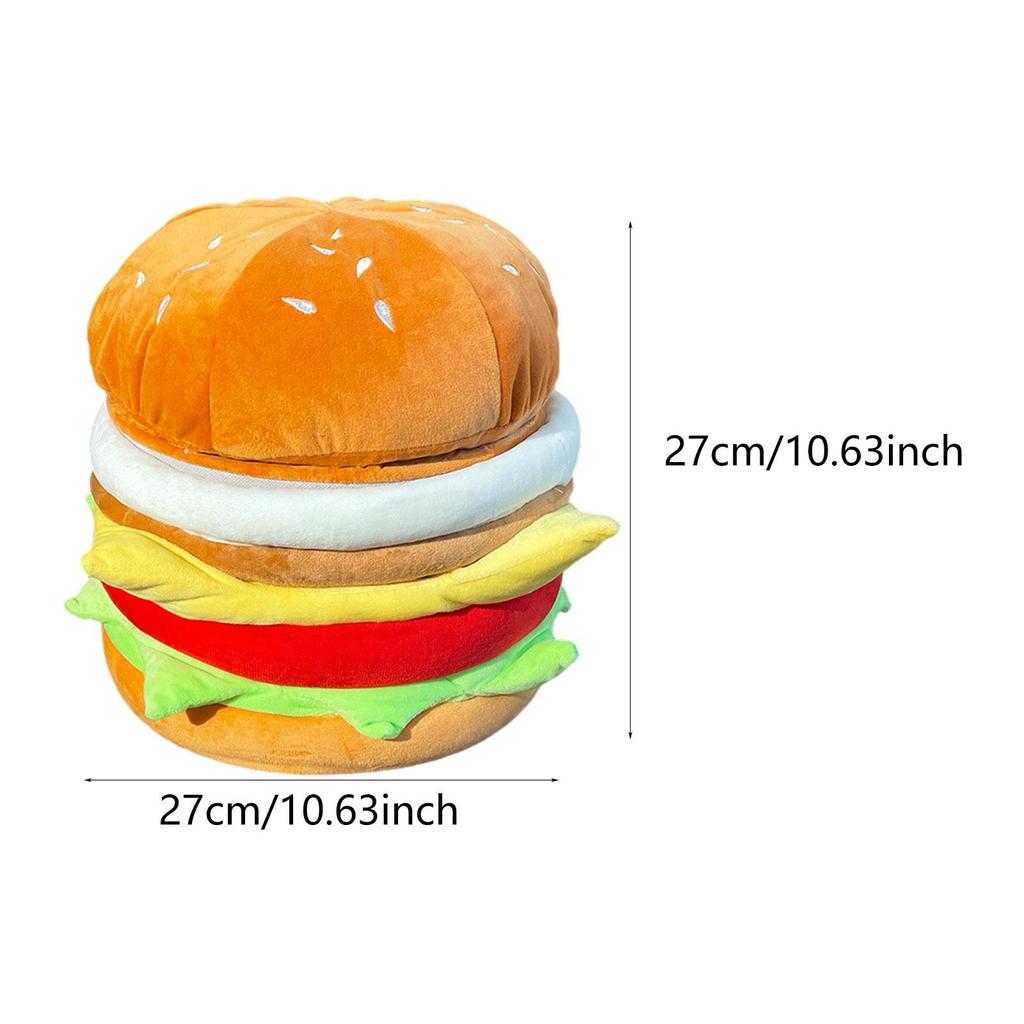 Hamburger Shaped Stool Shoe Changing Cute Versatile Comfortable Decor with Storage for Doorway