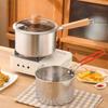 Stainless Steel Deep Frying Pot Tempura Fries Fryer With Strainer Chicken Fried Pan Kitchen Cooking Tool Fritadeira Oil Filter