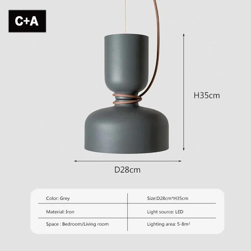Nordic Modern Restaurant Pendant Light Iron Black White Retro Bar Bedroom Living Room Pendent Lamp Decoration Lighting Fixtures