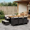 VidaXL 11-piece Garden Dining Set with Cushions, Patio Table and Chairs, Patio Furniture 3210615