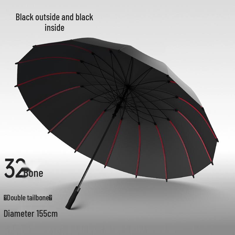16-Bone Windproof Heavy-Duty Long-Handle Umbrella