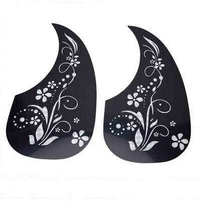 2 Pcs Acoustic Guitar Pickguard Teardrop Shape Decorative Acoustic Guitar Scratch Plate for Protection