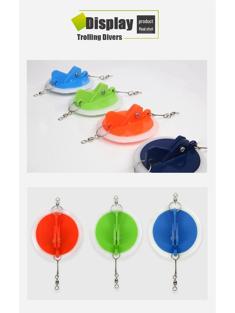 LETOYO Trolling Disc Connector & Dipsy Diver Fishing Tackle Set