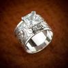 Unique Beautiful Fashion Jewelry Silver Color Zircon Ring Bridal Engagement Zircon Ring
