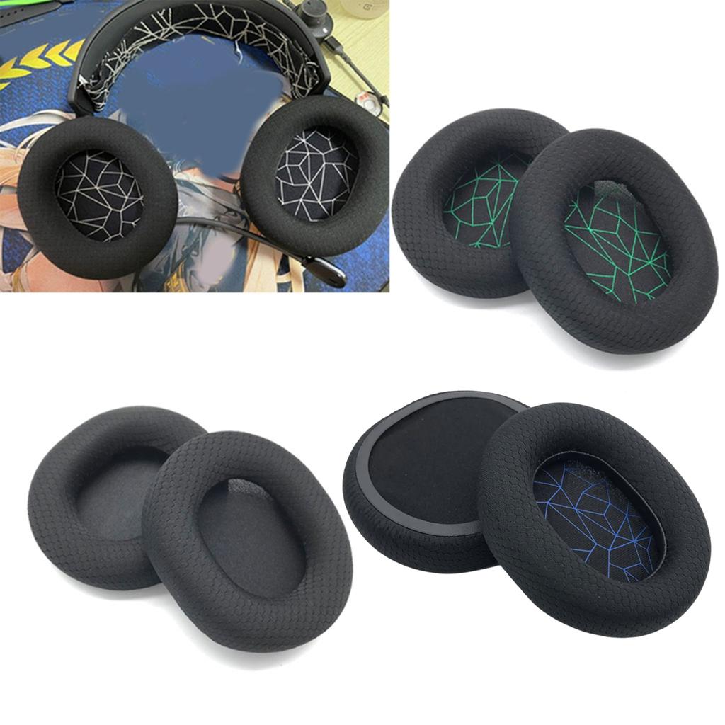Interchangeable Ear Pad Covers Washable Mesh Fabric Cushions for Arctis 1 3 5 7 9X Headsets Sound Isolation