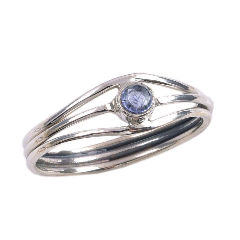 Natural Tanzanite Gemstone 925 Solid Sterling Silver Jewelry Ring Size 8 h4n01