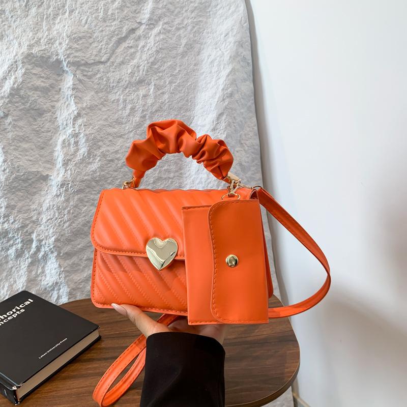 Textured women's bag hand commuting simple new 2025 messenger bag small square bag fashion casual personality popular shoulder bag