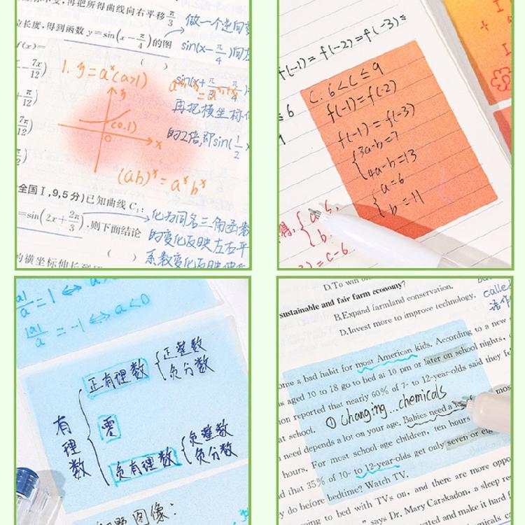 Pull Out Sticky Notes for Writing 150 Sheet Note Memo Pad Pearlescent Adhesive Note Paper for Office Suplies