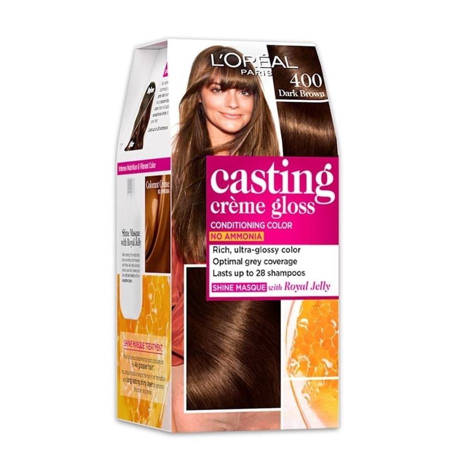 

@ L Oreal Paris Casting Creme Gloss Темно-каштановый 400 87,5г+72мл Краска для волос