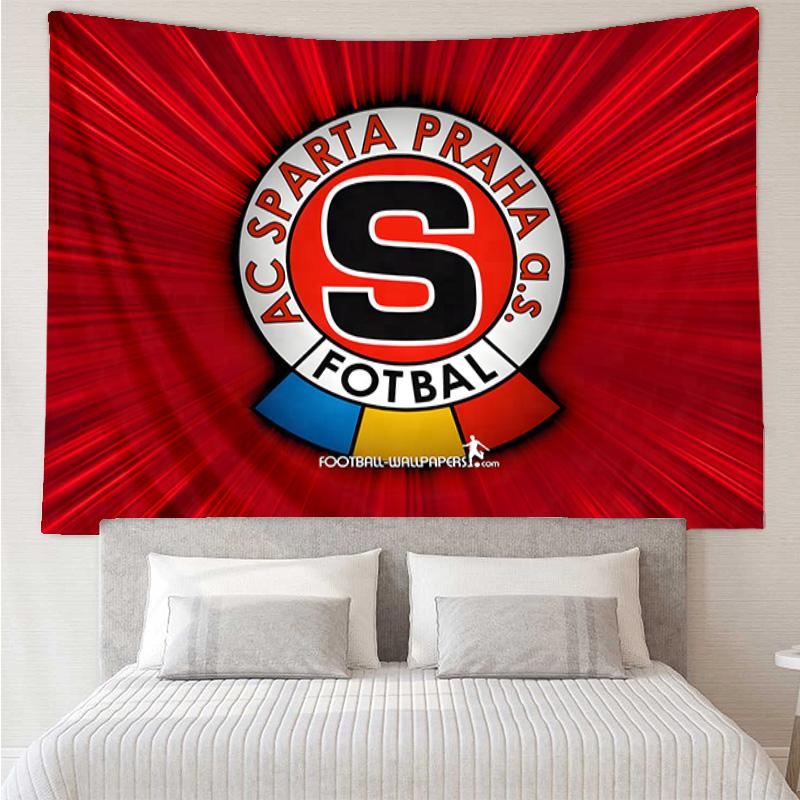 Sparta Prague Football Tapestry Hanging for Bedroom,Livingroom, Playroom,Decor Art Room Wall Tapestry Holiday and Birthday Gifts