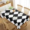 Checkered Tablecloth Rectangular Dining Table Tablecloth for Coffee Table Mat Kitchen Picnic Travel Party Decoration Tablecloth