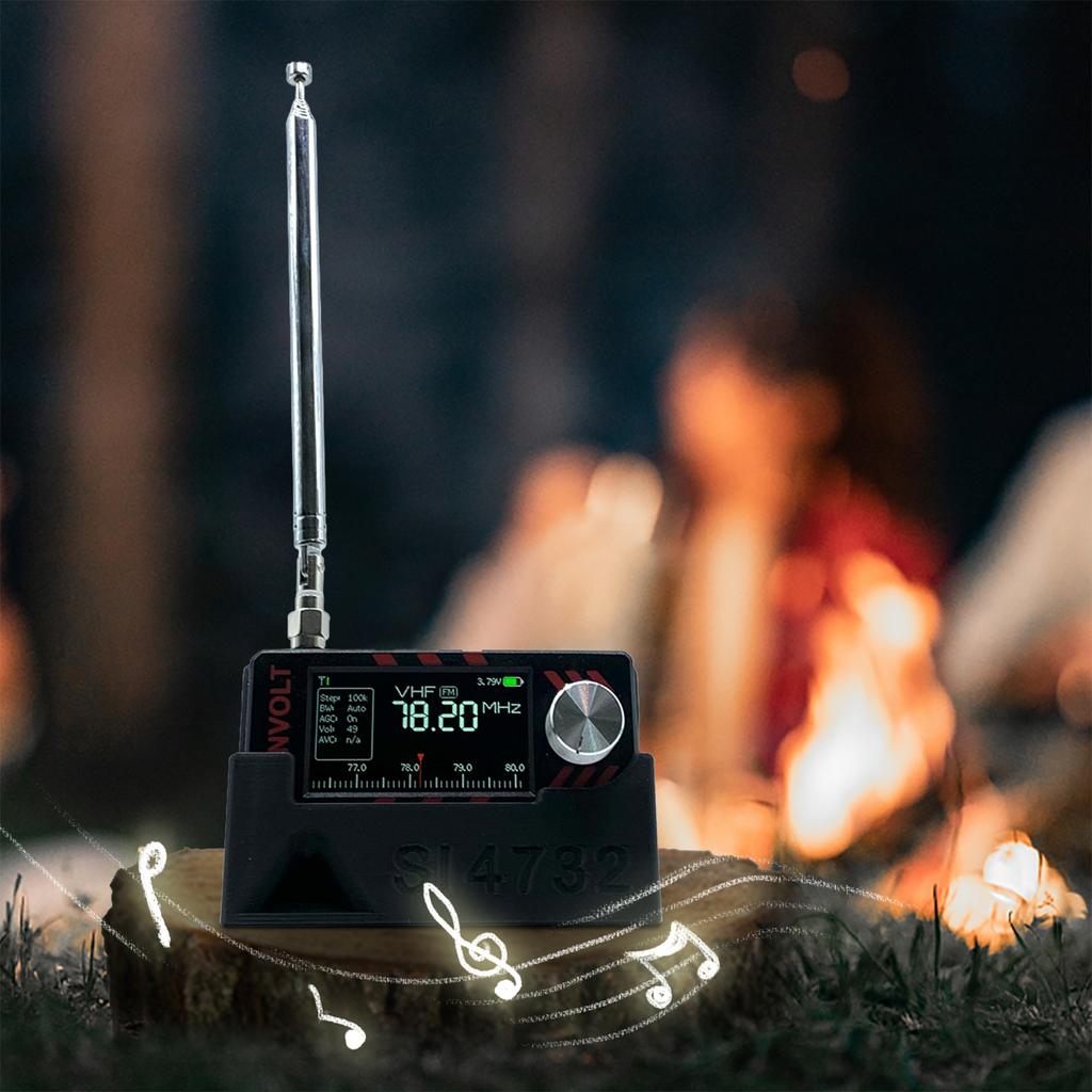 Halter für ATS MINI SI4732 DSP Radioempfänger Gehäuse mit integrierter Schallführung Nut Universeller Radiohalter Radio Spezialständer