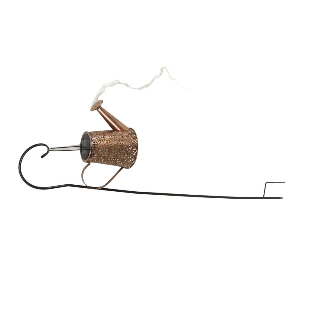 Solar Watering Can Lights Outdoor Garden Decor Metal Retro Lamp Fairy Waterfall Light for Patio
