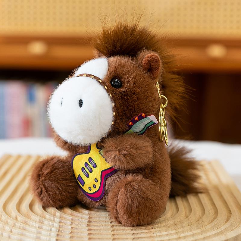 Cute Little Horse Plush Pendant - Year of the Horse Zodiac Keychain Ornament Gift