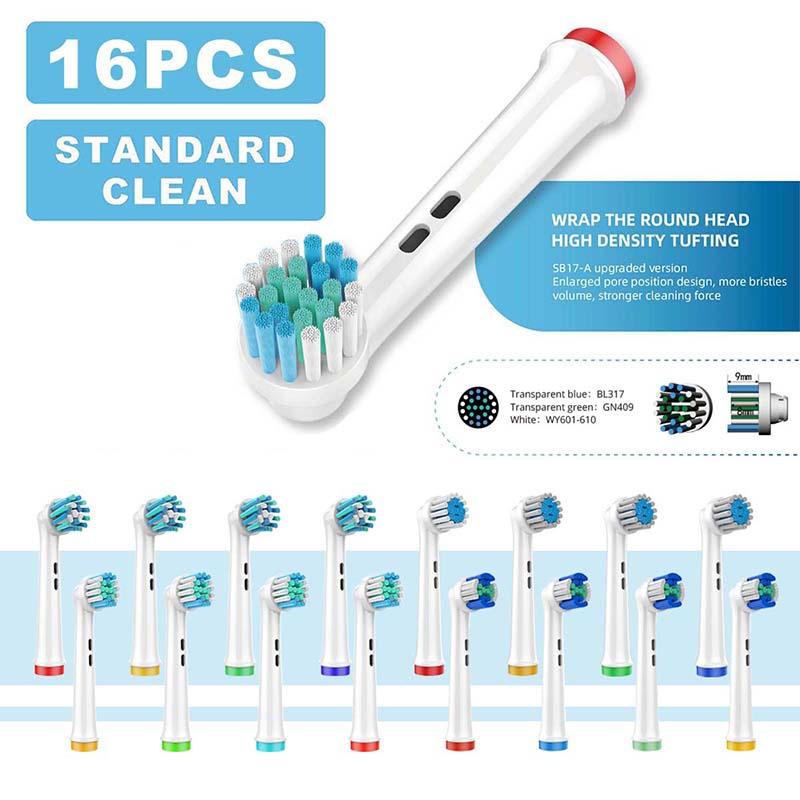 

для електричних зубних щіток, сумісних з Oral-B - М які, міцні змінні насадки для щіток для покращеного догляду за ротовою порожниною EB17-X+EB17-XS+EB20-X+EB50-X