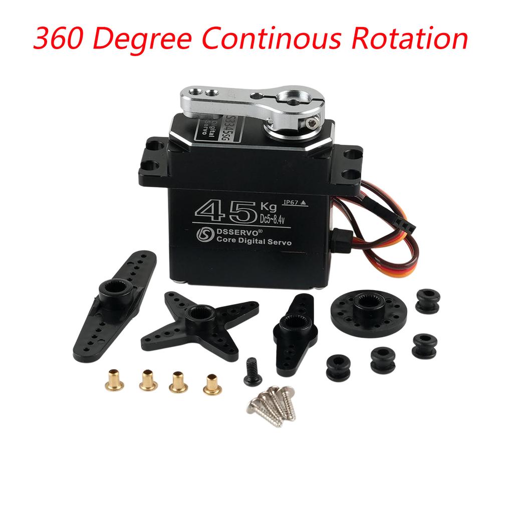 DSservo DS3345 45KG Aluminum Alloy Case IP67 Waterproof Core Digital Metal Gear Servos for 1/8 1/10 RC Crawler Car Boat Truck