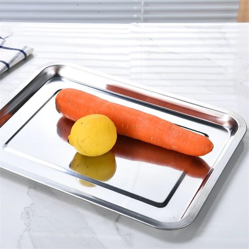 Stainless Steel Rectangular Serving Tray, 8-Pack