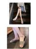 Women's Summer 2019 Rhinestone Flat Sandals - Trendy Korean-Style One-Line Slippers
