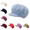 Plush Simple Mommy Hat Thicken Winter Warm Cap Elegant Knitted Cap  Female/Girls