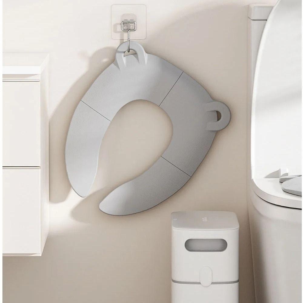 Non-Slip Baby Folding Potty Seat Waterproof Storage Bag Portable Toilet Seat Cover Hanging Hole Splash Guard