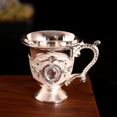 Metal Kupa, Ev Çay Fincanı, Yaratıcı Retro Saplı Fincan