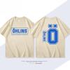 OHLINS Motorcycle Shock Absorber Modified Shortsleeved Tshirt Casual Mens and Womens Pure Cotton Clothing
