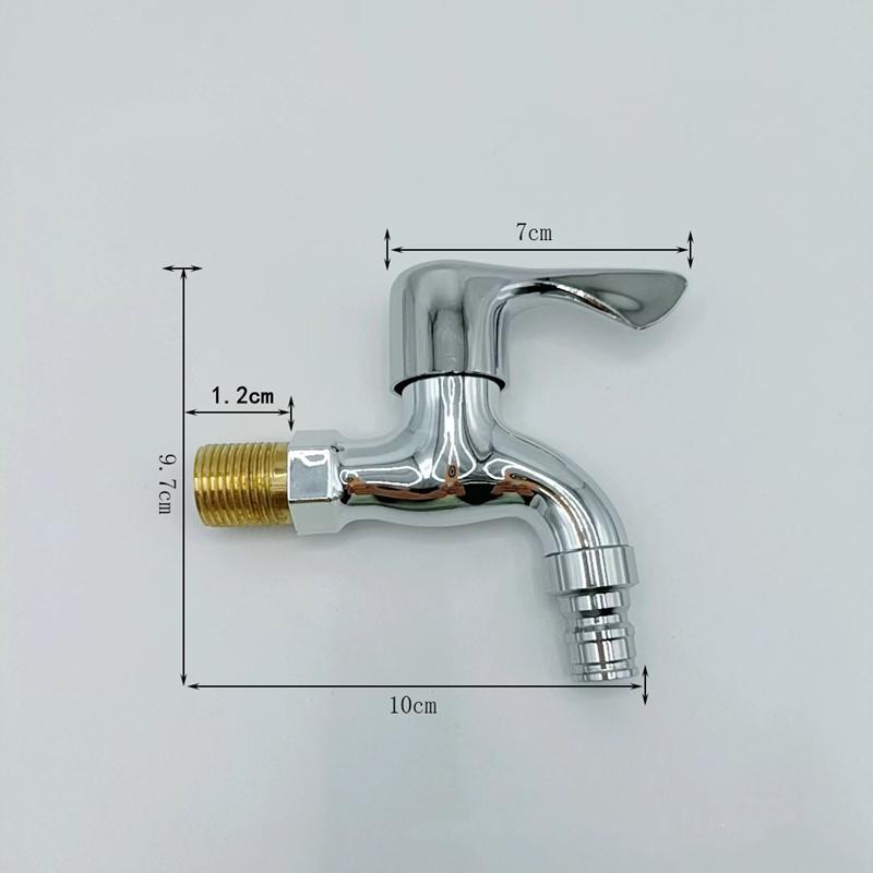 Wall Mounted Washer Faucet 1/2" Male Quick Connector Plastic Water Hose Garden Balcony Cooled Single Tap