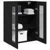 Wall Mounted Cabinet Black Oak Effect 69.5 x 34 x 90 cm