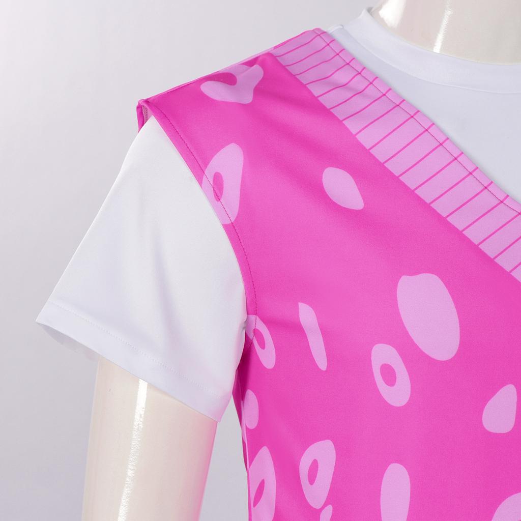 K-Pop Demon Hunter Mystery Cosplay Costume Shaka Boys Devil Boy Group Anime Pink-White Shirt