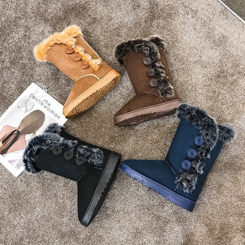 20252025 Hot-selling Ug Snow Boots Women's Medium Tube 5825 Hairball Ball with the Same G Warm Women's Cotton Shoes 2025