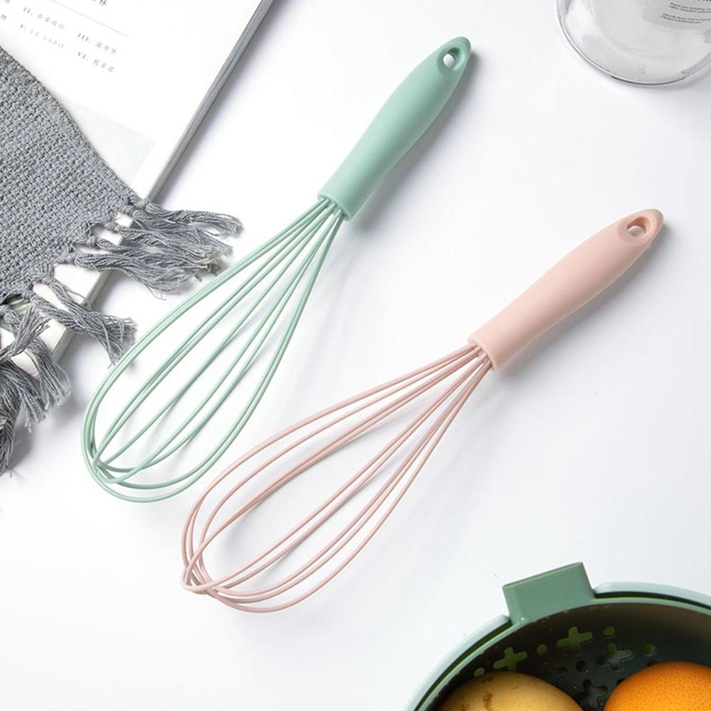 Cream Kitchen Cooking Manual Milk Frother Silicone Egg Beater Mixer Whisk Blender
