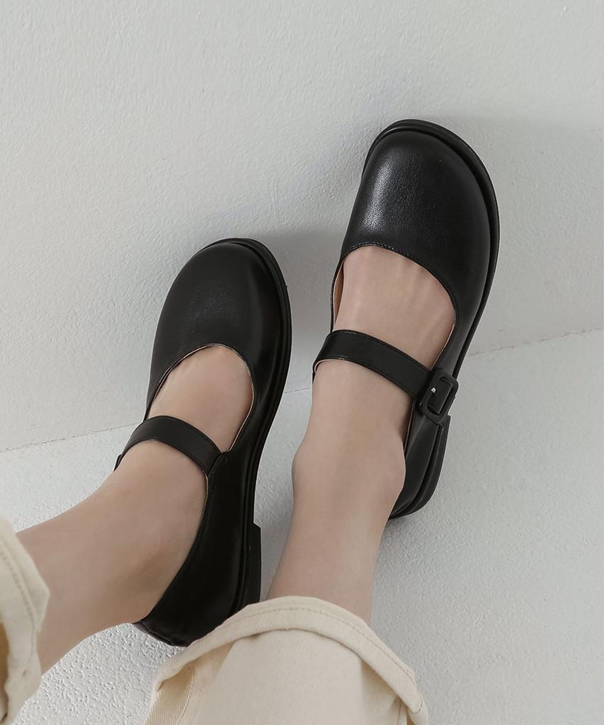 Chaakan Zenlo Round Mary Jane Flats Pmltr1D098
