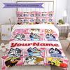 Bluey 72 Customize Your Name Bedding Set Breathable Duvet Cover with Pillowcases Home Decoration Birthday Gift