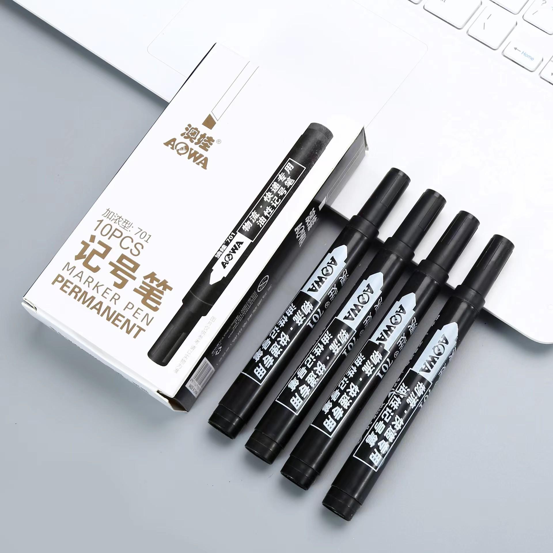 701 Oil-Based Quick-Dry Red/Blue/Black Non-Erasable Logistics Marker Pen