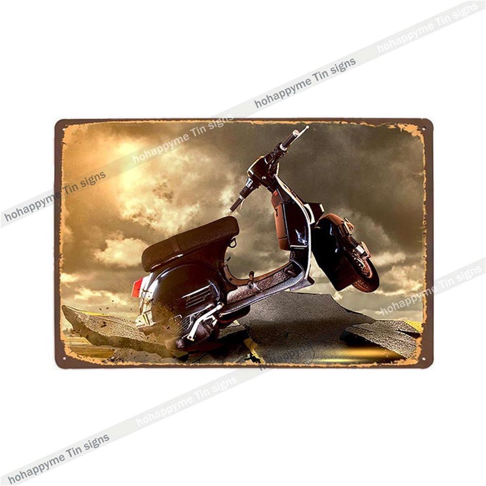 Lambretta Motor Vintage Metal Sign Plaque Decoration Motorcycle Garage Bar Wall Art Poster Plate Home Decor 20x30cm