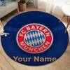 FC Bayern Munchen Custom Name Round Area Rug,Carpet Rug for Living Room Bedroom Sofa Playroom Decor,Non-slip Floor Mat