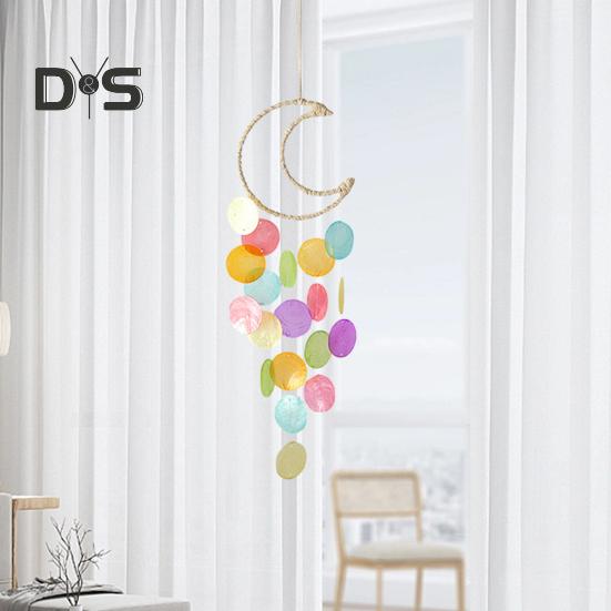Handmade Dream Catcher Pendant Exquisite Beautiful Shell Moon Dream Catcher Wind Chime