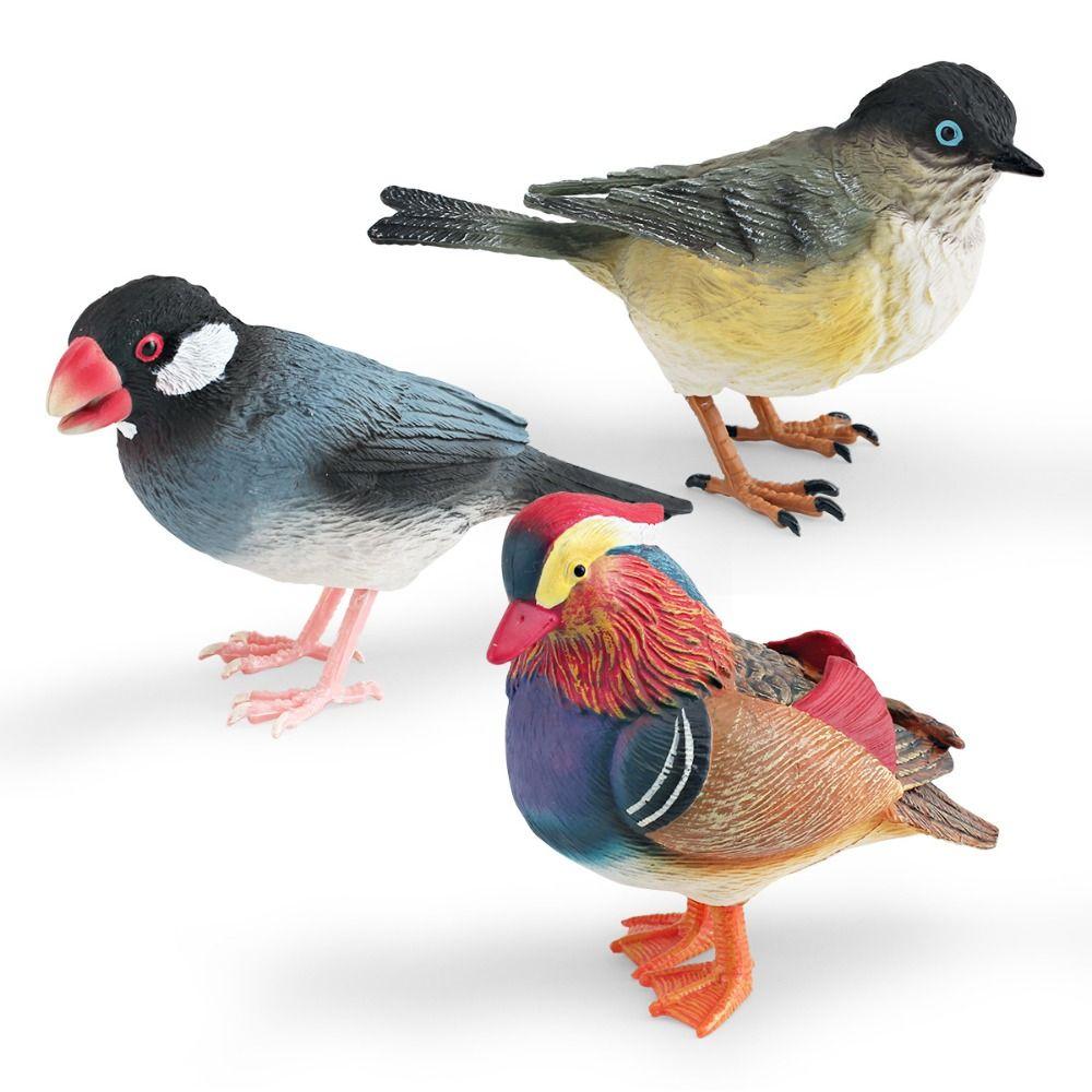 Creative Simulation Bird Figurines Handpainted Miniatures Model DIY Crafts Animal Sculpture  Office