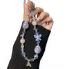 INS Mermaid Pendant Phone Chain Butterfly Zircon Phone Case Chain Wrist Hanging Ornament Crystal Beaded Chain Rope