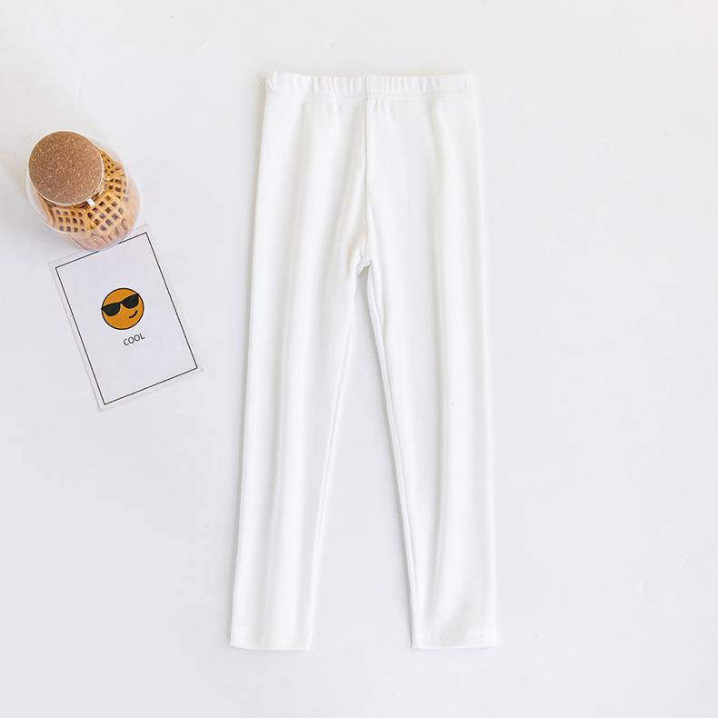 

Girls Candy Color Brushed Leggings: Warm, 95% Cotton, Wear Inside or Outside Size 100