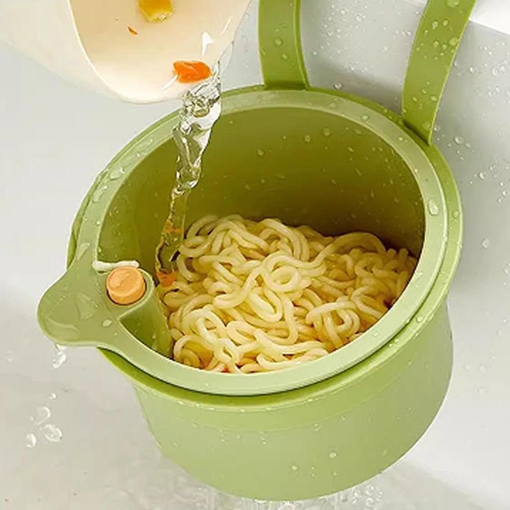 Kitchen Sink Strainer Basket Press Automatic Dumping Hangable Filter Fruit Vegetable Leftover Waste Draining Colander for Home