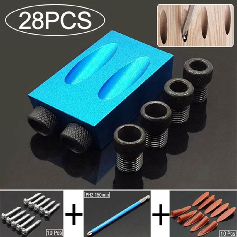 Creative Practical Aluminum Alloy Drill Bit Oblique Hole Locator DIY Durable Drill Guide Set