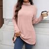 Women's T-Shirt Vintage Floral Print Round Neck Loose Long Sleeve Mid-Length Thumb Leak Top
