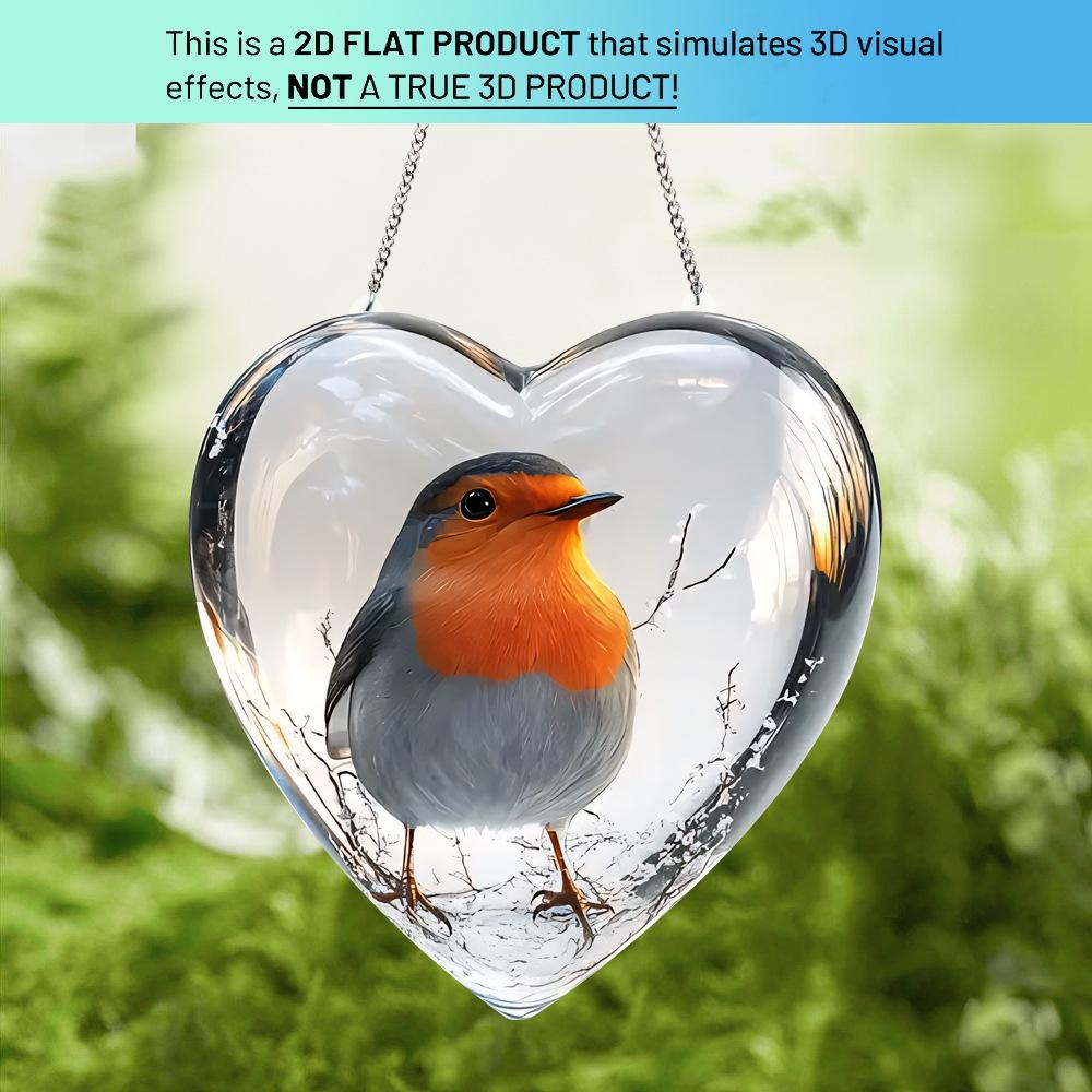 The Love Bird Pendant is made of acrylic and is the best decora for home and courtyard decora. It is a Valentine's Day gift