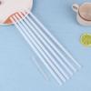 6Pcs Plastic Clear Straws Reusable Straw With Cleaning Brush 31Cm Drinking Straws For Water Bottle Travel Tumblers Accessories