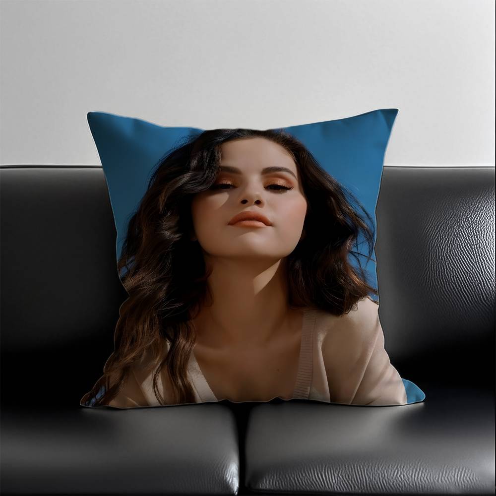 

Hot Singer SSelena GGomez Pillow Case SkinFriendly And Comfortable Fabric Pillowcase Lnvisible Lilky Zipper 30X30cm