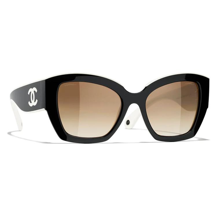 Chanel Logo Frame Nylon Butterfly Sunglasses Unisex Sunglasses Black CH6058-C1656