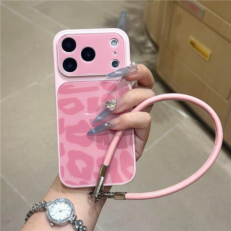 Liquid Silicone Leopard Print Is Suitable for Apple 16 Mobile Phone Case, Simple 15pro Skin Feeling Solid Color 17AIR Anti-drop Protective Case.