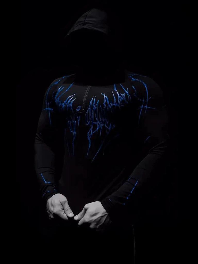 Sweat à capuche Breathedivinity pour homme à séchage rapide – Demi-zip, Élastique, Manches longues tendance pour l'automne/l'hiver