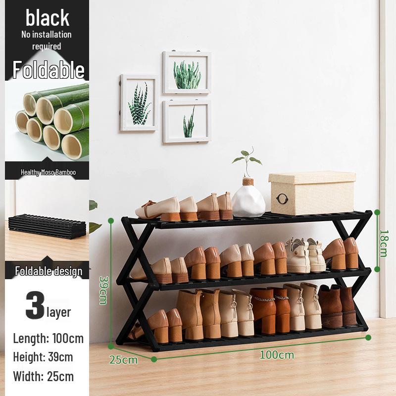 Compact Wooden Shoe Storage Rack: Multi-Layer, Dustproof Shoe Cabinet for Dorm or Entryway